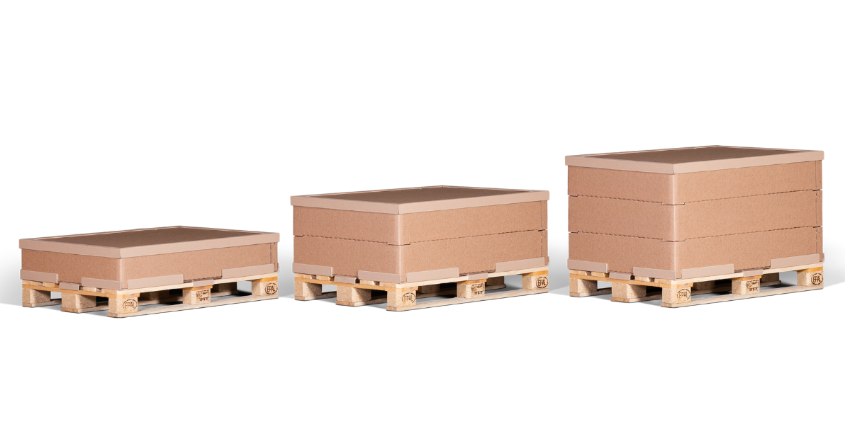 Se pueden apilar hasta 3 collares de paleta ondulados