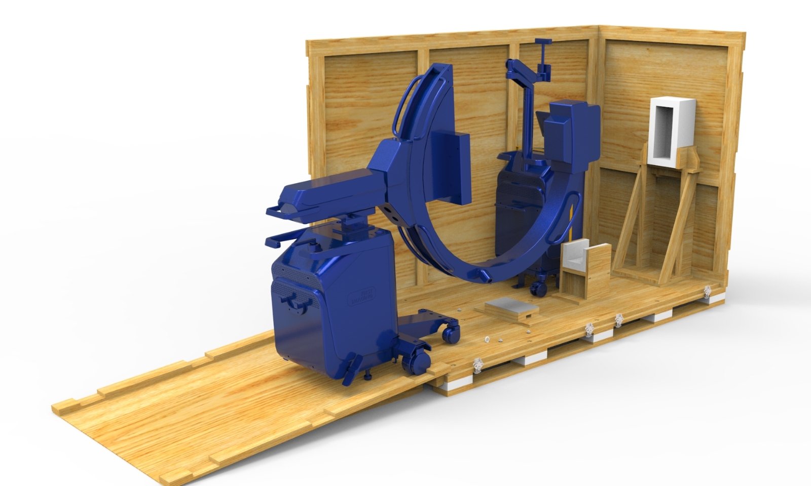 Rozwiązanie opakowaniowe dla ramienia C-Arm firmy Nefab