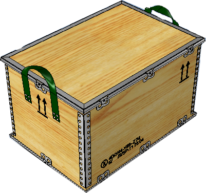 Caja de madera homologada para mercancías peligrosas