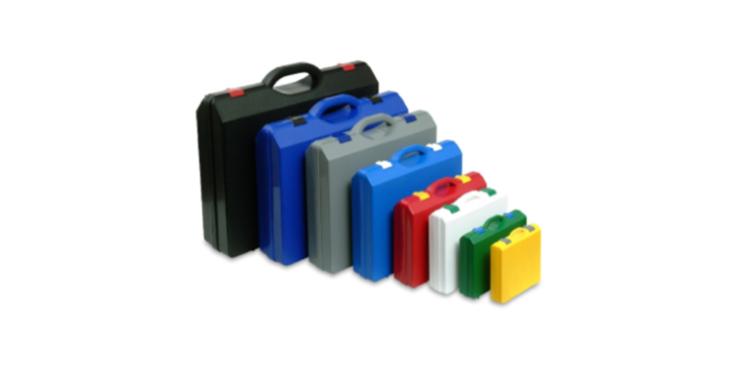 maletines plástico colores